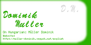 dominik muller business card